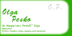 olga pesko business card